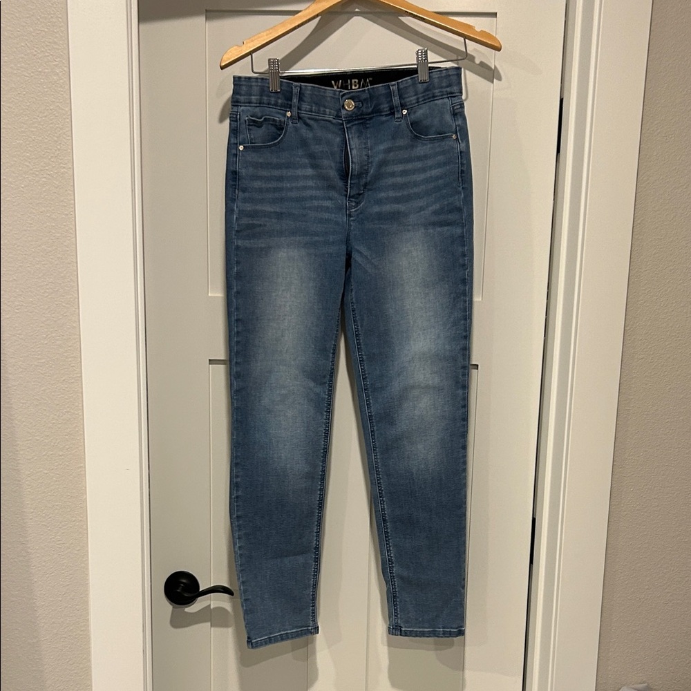 White House Black Market (WHBM) slim fit jeans with elastic waist band